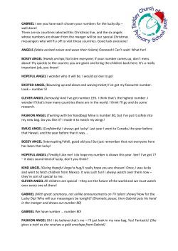 GABRIEL I see you have each chosen your numbers for the lucky dip