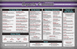 Pre-Game Warm Up On the Green Chicken or Beef