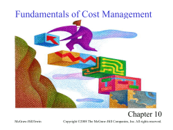 Fundamentals of Cost Management