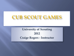 Cub Scout Games