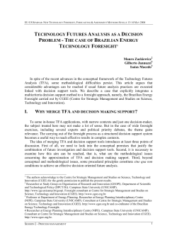 technology futures analysis as a decision problem - FEM