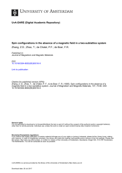 Spin configurations in the absence of a magnetic field - UvA-DARE