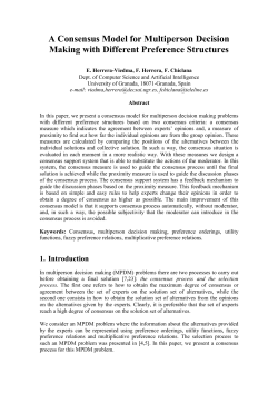 A Consensus Model for Multiperson Decision Making with Different