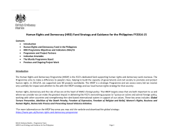 human rights and democracy fund strategy