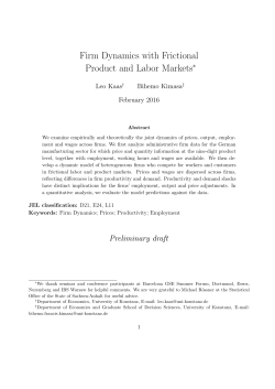 Firm Dynamics with Frictional Product and Labor