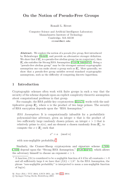 LNCS 2951 - On the Notion of Pseudo-Free