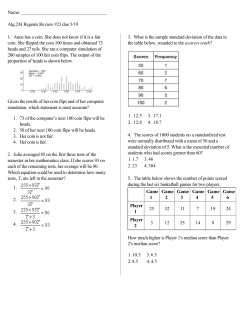 Regents Review Take Home #23 due 5/19