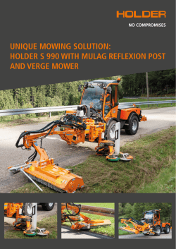 unique mowing solution: holder s 990 with mulag