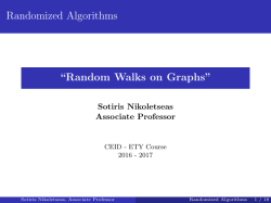 Random Walks on Graphs