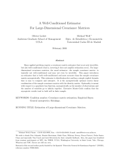 A Well-Conditioned Estimator For Large-Dimensional