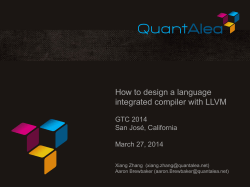 How to Design a Language Integrated CUDA Compiler with LLVM