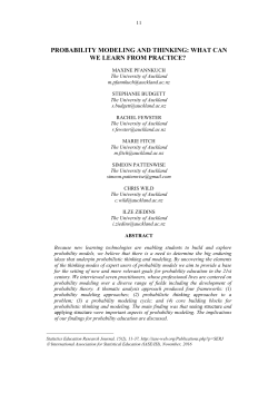 Probability Modeling and Thinking: What can We Learn from Practice?