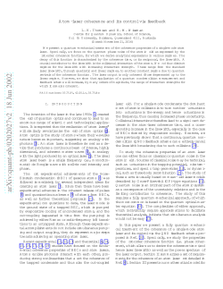 Atom laser coherence and its control via feedback