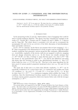 NOTE ON LUSIN (N) CONDITION AND THE DISTRIBUTIONAL