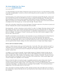 The Science Behind Your Free Throws