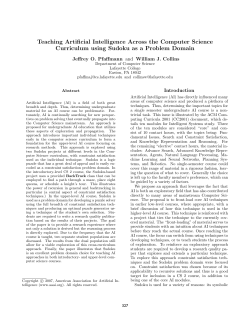 Teaching Artificial Intelligence across the Computer Science