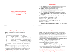 Styles of Mathematical Proofs Abbreviations &ldquo;Direct proof&rdquo; &ndash; based