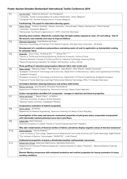 Poster Aachen-Dresden-Denkendorf International Textile