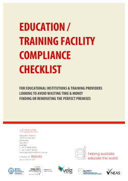 Education/Training Facility Compliance Checklist