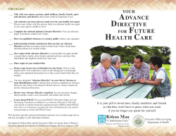 advance directive for future health care