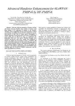 Advanced Handover Enhancement for 6LoWPAN PMIPv6 by HF
