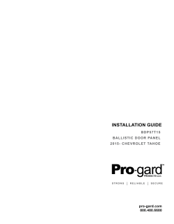 Ballistic Door Panel Installation Instructions for Chevrolet - Pro-gard