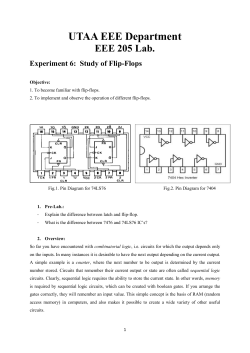Experiment 6: Study of Flip