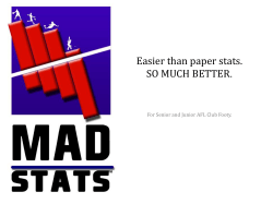 MAD Stats - Stats for Junior and Senior Club Sport.