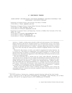 k+ DECISION TREES - Carnegie Mellon School of Computer Science