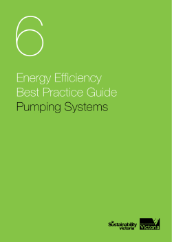 Energy Efficiency Best Practice Guide Pumping