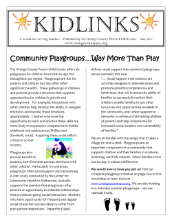 Community Playgroups&hellip;Way More Than Play
