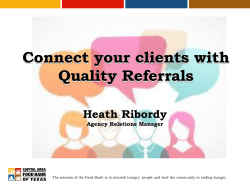 STEP 1 - Central Texas Food Bank