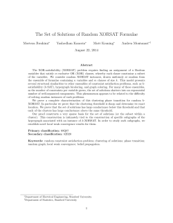 The Set of Solutions of Random XORSAT Formulae
