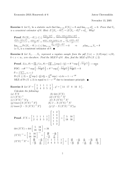 Economics 203A Homework # 6 Anton Cheremukhin November 13