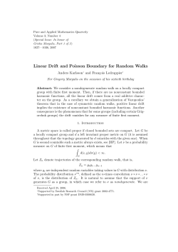 Linear Drift and Poisson Boundary for Random Walks