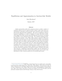 Equilibrium and Approximation in Auction-Like