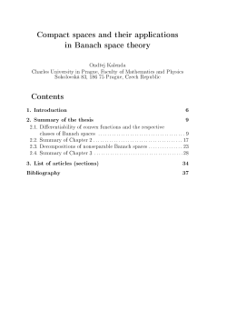 Compact spaces and their applications in Banach space theory