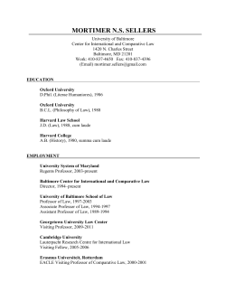 mortimer ns sellers - University of Baltimore School of Law