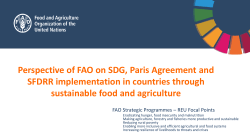Food and Agriculture in the 2030 Agenda for Sustainable