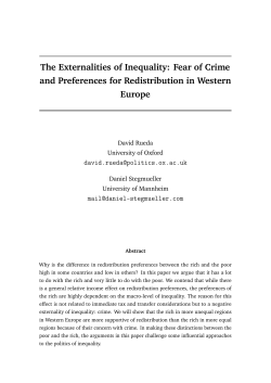 The Externalities of Inequality: Fear of Crime and Preferences for