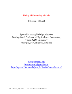 Chapter 17 overheads - Department of Agricultural Economics