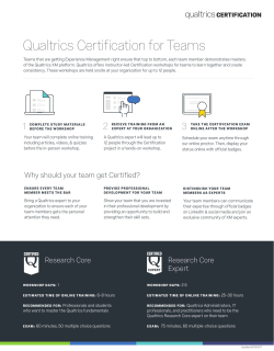Certification for Teams Overview