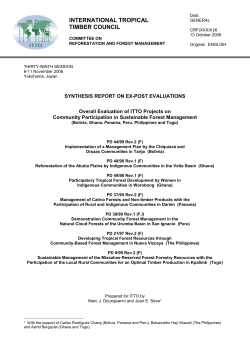 Synthesis Report on Ex-Post Evaluations
