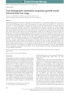term growth trends inferred from tree rings