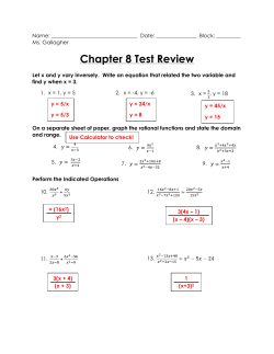Chapter 8 Test Review