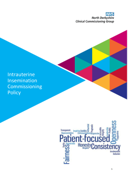 IUI Policy - North Derbyshire CCG