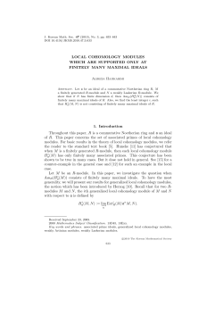 LOCAL COHOMOLOGY MODULES WHICH ARE SUPPORTED