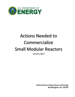 Actions Needed to Commercialize Small Modular Reactors, January