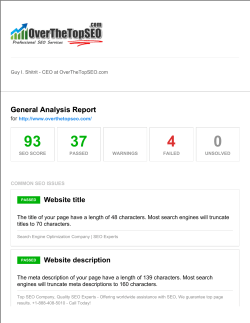 SEO Experts - Over The Top SEO | #1 SEO Company