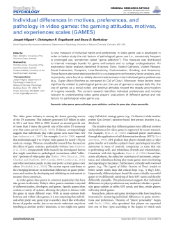 Individual differences in motives, preferences, and pathology in